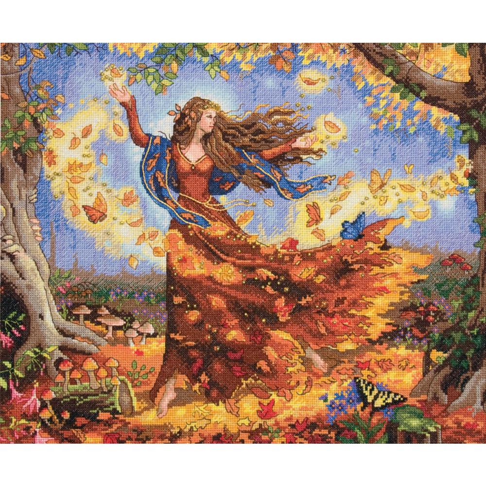 Gold Collection Fall Fairy Counted Cross Stitch Kit